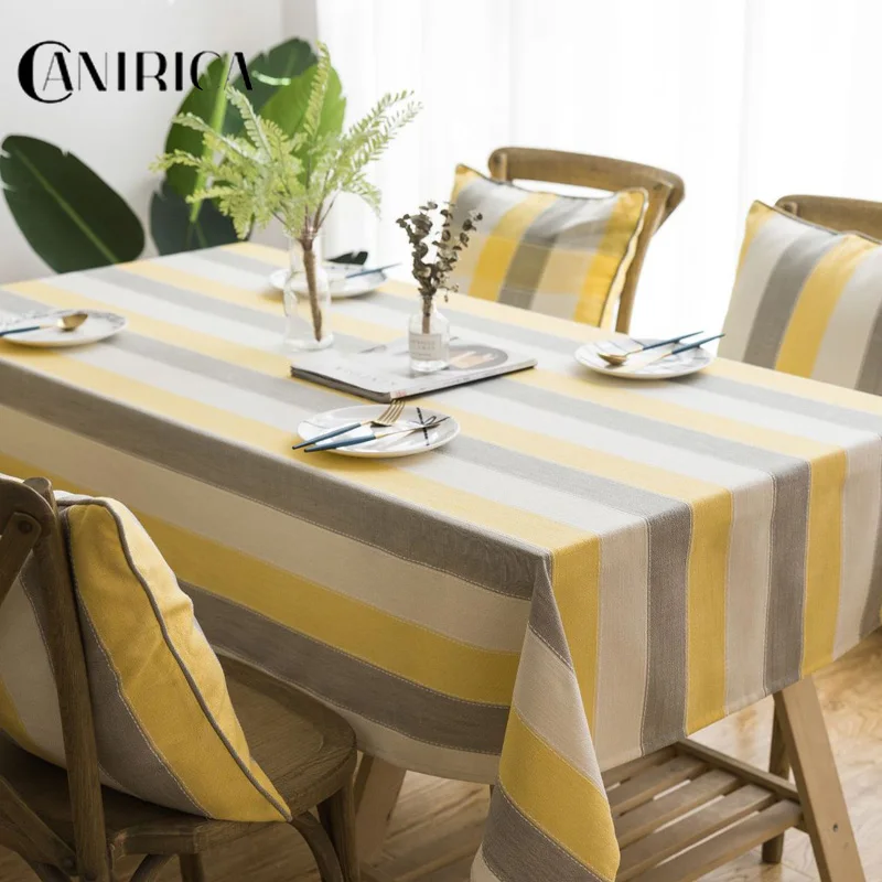 CANIRICA Tablecloth Rectangular Table Cloth Stripe Print Mantel Kitchen Yellow Decoration Tafelkleed Picnic Mat Party Home Decor
CANIRICA Tablecloth Rectangular Table Cloth Stripe Print Mantel Kitchen Yellow Decoration Tafelkleed Picnic Mat Party Home Decor