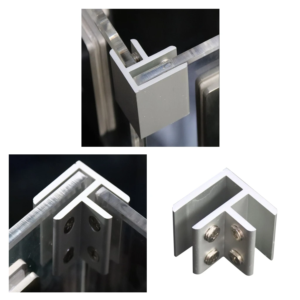2pcs NO Dril Glass Angle Clamp Handrail Balustrade Bracket fit 8-12mm Glass