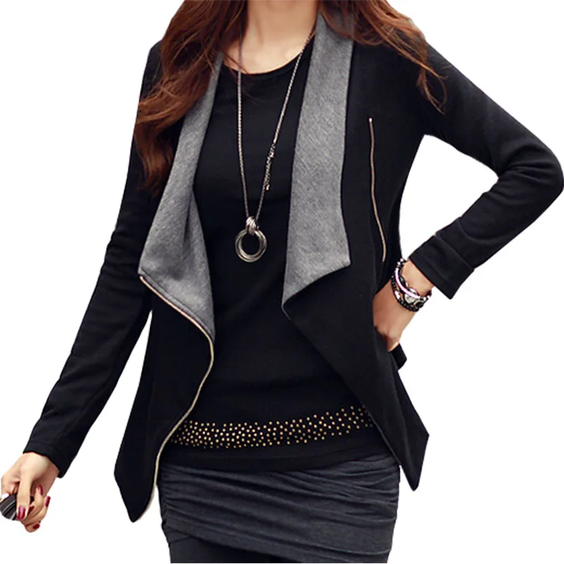 Coats Spring Korean version autumn jacket women wild leisure hit color side zipper small coat bomber clothing vestidos LBD0762
Coats Spring Korean version autumn jacket women wild leisure hit color side zipper small coat bomber clothing vestidos LBD0762