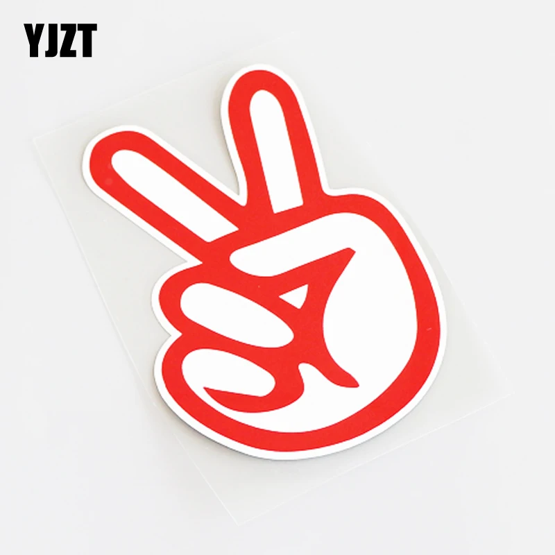 YJZT 8.4CM*12CM Funny Scissors Hand Gesture PVC Car Sticker Decal Waterproof Accessories 13-1118
YJZT 8.4CM*12CM Funny Scissors Hand Gesture PVC Car Sticker Decal Waterproof Accessories 13-1118