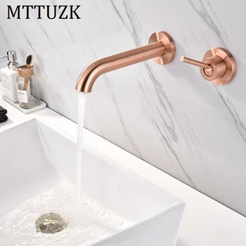 MTTUZK Brass Matte Rose Gold Basin Faucet With Pre-embedded Box Wall Mounted Hot Cold mixer Tap Black Basin Sink Faucet Torneira
MTTUZK Brass Matte Rose Gold Basin Faucet With Pre-embedded Box Wall Mounted Hot Cold mixer Tap Black Basin Sink Faucet Torneira