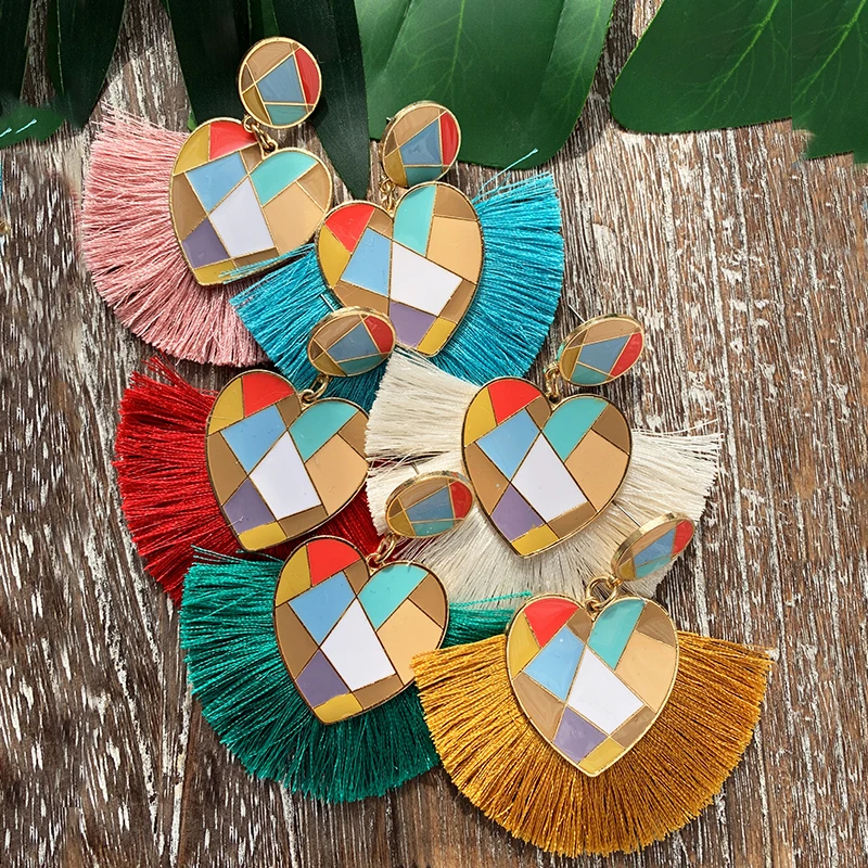 Love Heart stud Earrings for Women Vintage Boho Tassel Fringe Handmade Earrings Party Statement Jewelry Wholesale DROPSHIPPING
Love Heart stud Earrings for Women Vintage Boho Tassel Fringe Handmade Earrings Party Statement Jewelry Wholesale DROPSHIPPING