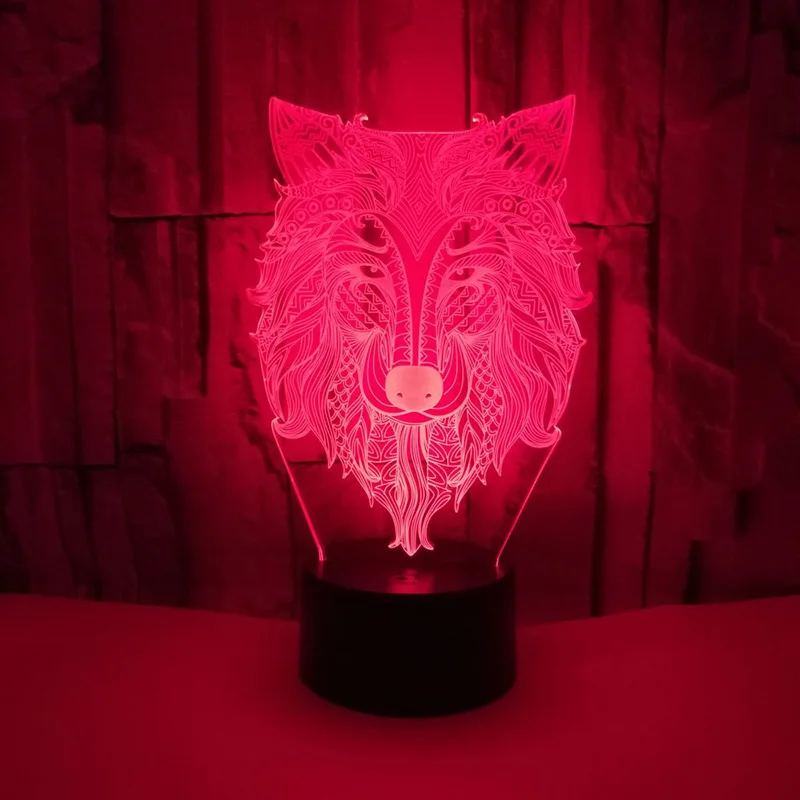 7 Color Wolf Lamp Sleeping Nightlight 3D Visual Led Night Lights for Kids Touch USB Table Lampara Lampe
7 Color Wolf Lamp Sleeping Nightlight 3D Visual Led Night Lights for Kids Touch USB Table Lampara Lampe