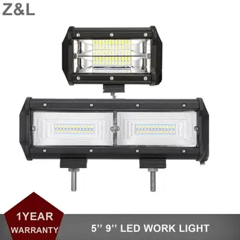 

5'' 9 INCH OFFROAD LED WORK LIGHT FLOOD DRIVING LAMP 12V 24V CAR MOTORCYCLE TRAILER WAGON TRUCK PICKUP 4WD 72W 144W INDICATOR