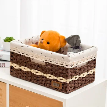 Straw fabric desktop snacks toys sundries finishing storage basket bedroom drawers book clothing underwear organizers mx01211148
Straw fabric desktop snacks toys sundries finishing storage basket bedroom drawers book clothing underwear organizers mx01211148