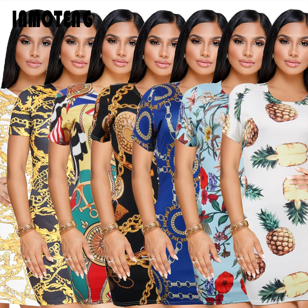 INMOTENG Classic Vintage Gold Chain Pineapple Floral Print Dress Women Sexy O Neck Short Sleeve Casual Mini Dresses Vestidos
INMOTENG Classic Vintage Gold Chain Pineapple Floral Print Dress Women Sexy O Neck Short Sleeve Casual Mini Dresses Vestidos