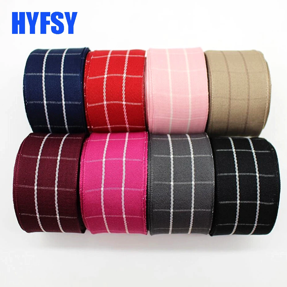 New 1-1/2 38mm plaid ribbon 10 yard DIY handmade materials gift wrap headdress garment sewing polyester Double sided stripe
New 1-1/2 38mm plaid ribbon 10 yard DIY handmade materials gift wrap headdress garment sewing polyester Double sided stripe