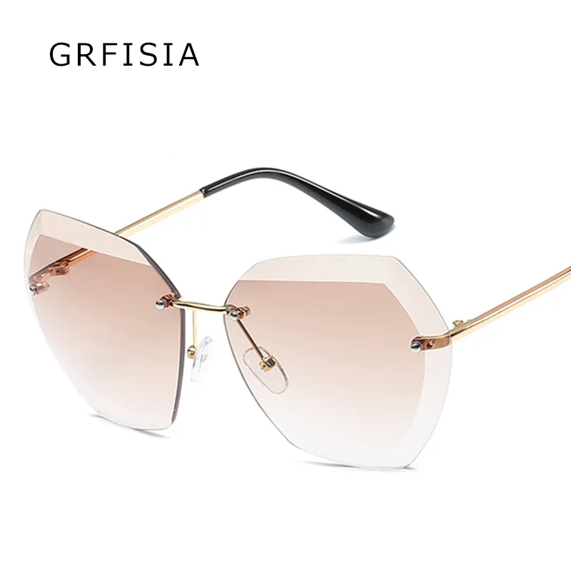 GRFISIA Ransparent Gradient Sun Glasses Women Sunglasses Elegant Optics Rimless lunette femme Lady Oversized Famous Brand G375
GRFISIA Ransparent Gradient Sun Glasses Women Sunglasses Elegant Optics Rimless lunette femme Lady Oversized Famous Brand G375