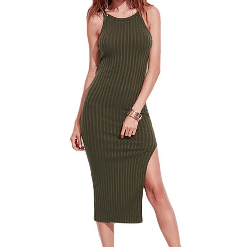 Hot Sale dress female 2018 Fashion Women Sexy Solid O-Neck Simple Rib Sling Sleeveless Sheath Holiday Party Dress Vestidos Robe
Hot Sale dress female 2018 Fashion Women Sexy Solid O-Neck Simple Rib Sling Sleeveless Sheath Holiday Party Dress Vestidos Robe