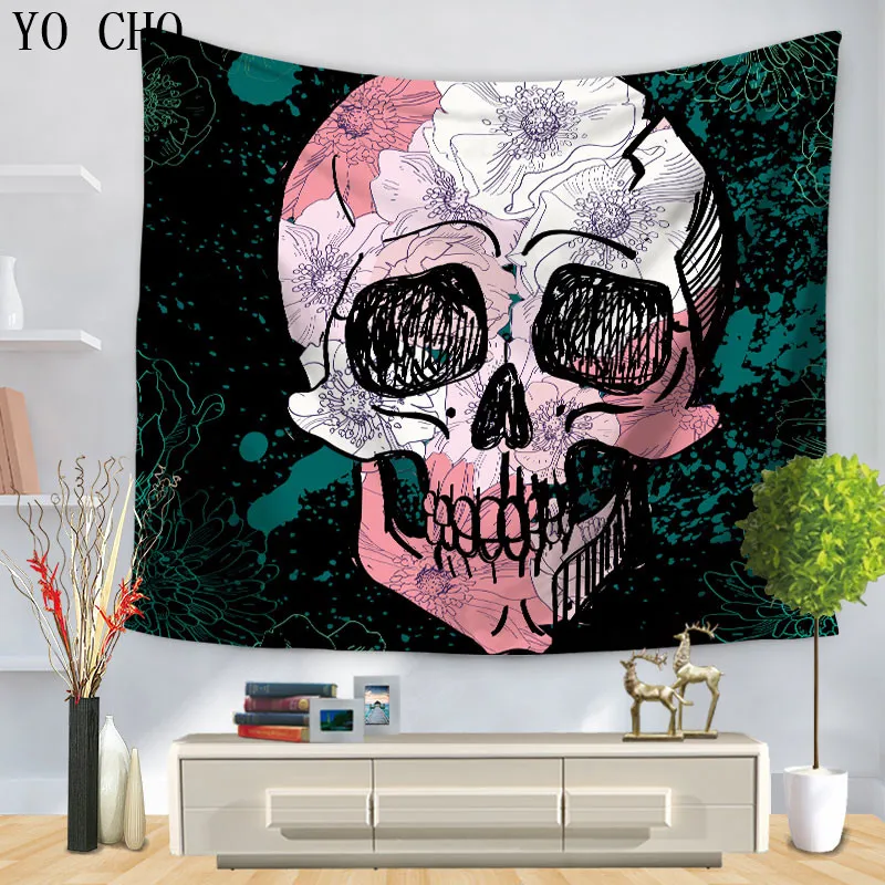 YO CHO 2018 New Style Skull Printed Tapestry High Quality Wall Hanging Original Door Curtain Dorm Cover Yoga Mat Wall Rugs Tapis
YO CHO 2018 New Style Skull Printed Tapestry High Quality Wall Hanging Original Door Curtain Dorm Cover Yoga Mat Wall Rugs Tapis