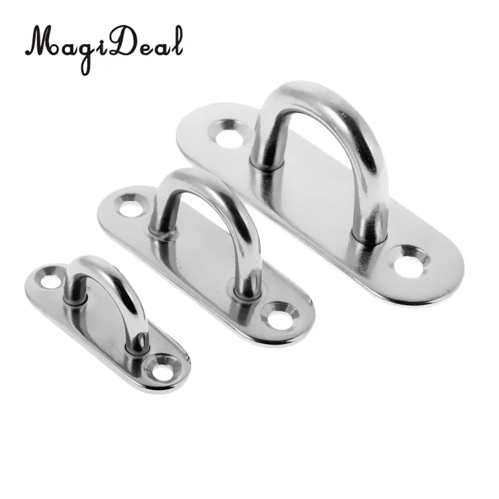 MagiDeal High Duty 316 Stainless Steel Oblong Pad Eye Plate Stape 5mm 6mm 8mm Eye Hook for Marine Boat Handlery Applications
MagiDeal High Duty 316 Stainless Steel Oblong Pad Eye Plate Stape 5mm 6mm 8mm Eye Hook for Marine Boat Handlery Applications