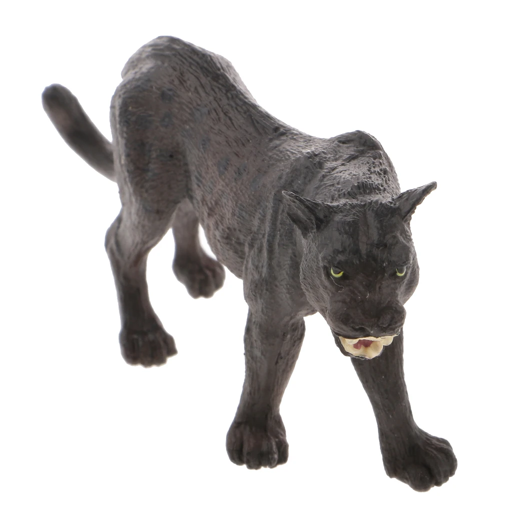 Wild Jungle Animal Model Statue, Black Panther & Silverback Gorilla Figures, Kids Educational Toy, Home Decor
