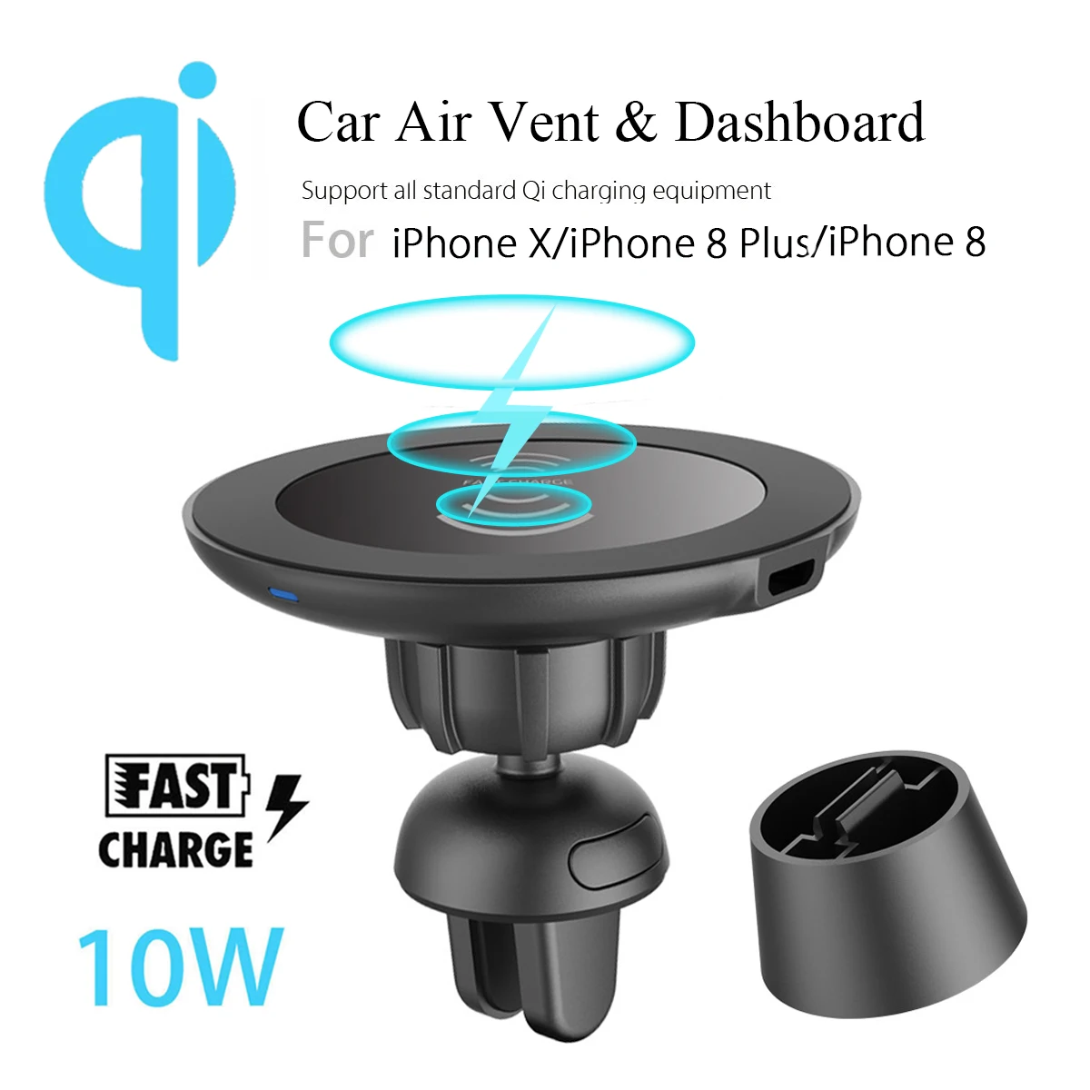 Qi Standard Wireless Charger Micro Suction Car Phone Holder Mounted Wireless Car Charger for Samsung S8 S9 For iPhone X8 XS XR
Qi Standard Wireless Charger Micro Suction Car Phone Holder Mounted Wireless Car Charger for Samsung S8 S9 For iPhone X8 XS XR