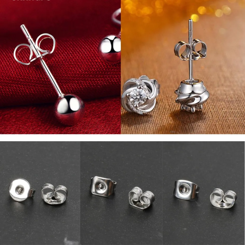 JAVRICK 100pcs Butterfly Clutches Surgical Steel Replacement Earring Backs Sliver Tone 7HH1100857
JAVRICK 100pcs Butterfly Clutches Surgical Steel Replacement Earring Backs Sliver Tone 7HH1100857