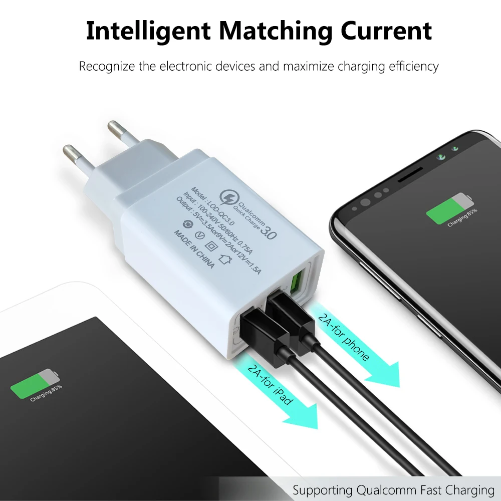 Быстрое зарядное устройство FBYEG USB быстрый адаптер 3 0/2 0 18 Вт для мобильного