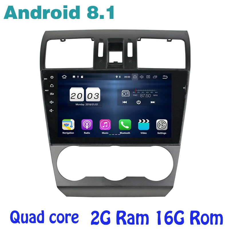 Android 8.1 Quad core Car Stereo radio gps for Subaru XV forester with 2g ram wifi 4G usb bluetooth mirror link
Android 8.1 Quad core Car Stereo radio gps for Subaru XV forester with 2g ram wifi 4G usb bluetooth mirror link