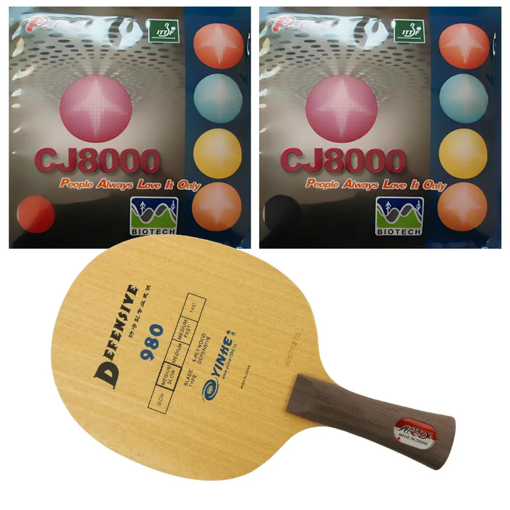 Pro Table Tennis (PingPong) Combo Racket: Galaxy YINHE 980 Blade with 2x Palio CJ8000 (BIOTECH) 36-38 degree Rubbers FL
Pro Table Tennis (PingPong) Combo Racket: Galaxy YINHE 980 Blade with 2x Palio CJ8000 (BIOTECH) 36-38 degree Rubbers FL