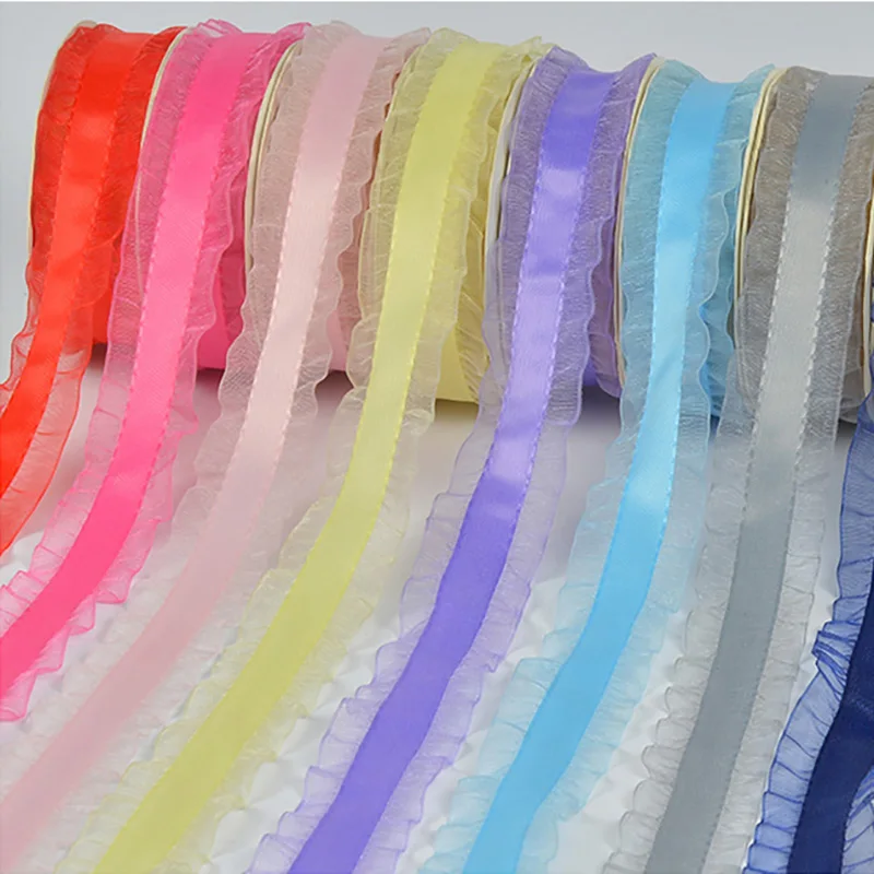 Satin Ribbon Organza Edge Ribbon 1" 16/25/38mm For DIY Hair Bow Gift Wrapping Wedding Polyester
Satin Ribbon Organza Edge Ribbon 1" 16/25/38mm For DIY Hair Bow Gift Wrapping Wedding Polyester