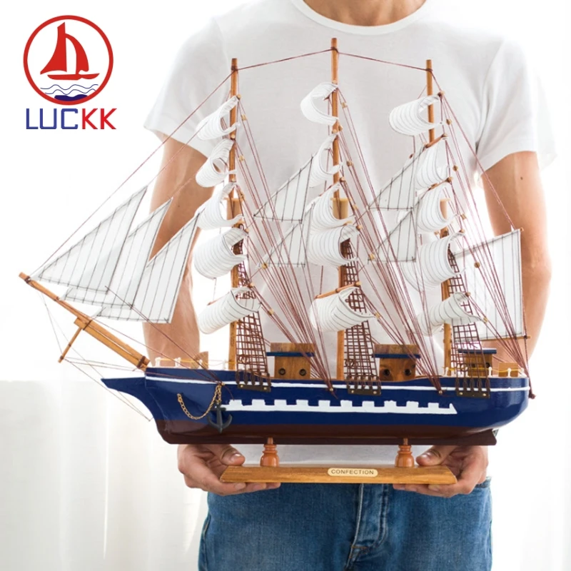 LUCKK 60CM Nordic Wooden Model Ships Home Interior Decoration Wood Craft Nautical Accessories Miniatures Room Christmas Gifts
LUCKK 60CM Nordic Wooden Model Ships Home Interior Decoration Wood Craft Nautical Accessories Miniatures Room Christmas Gifts