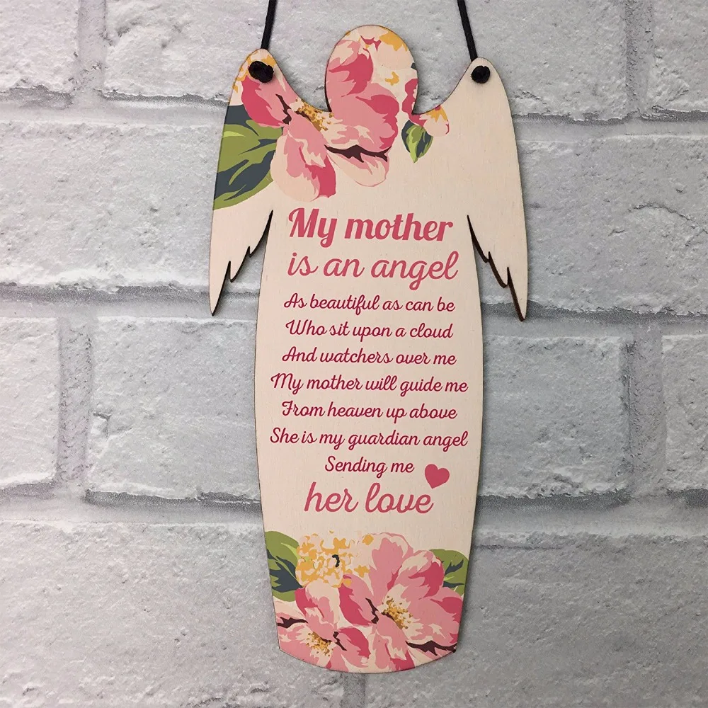 Meijiafei Mother Is An Angel Grave Hanging Wooden Angel Plaque In Loving Memory Family Tribute Sign
Meijiafei Mother Is An Angel Grave Hanging Wooden Angel Plaque In Loving Memory Family Tribute Sign