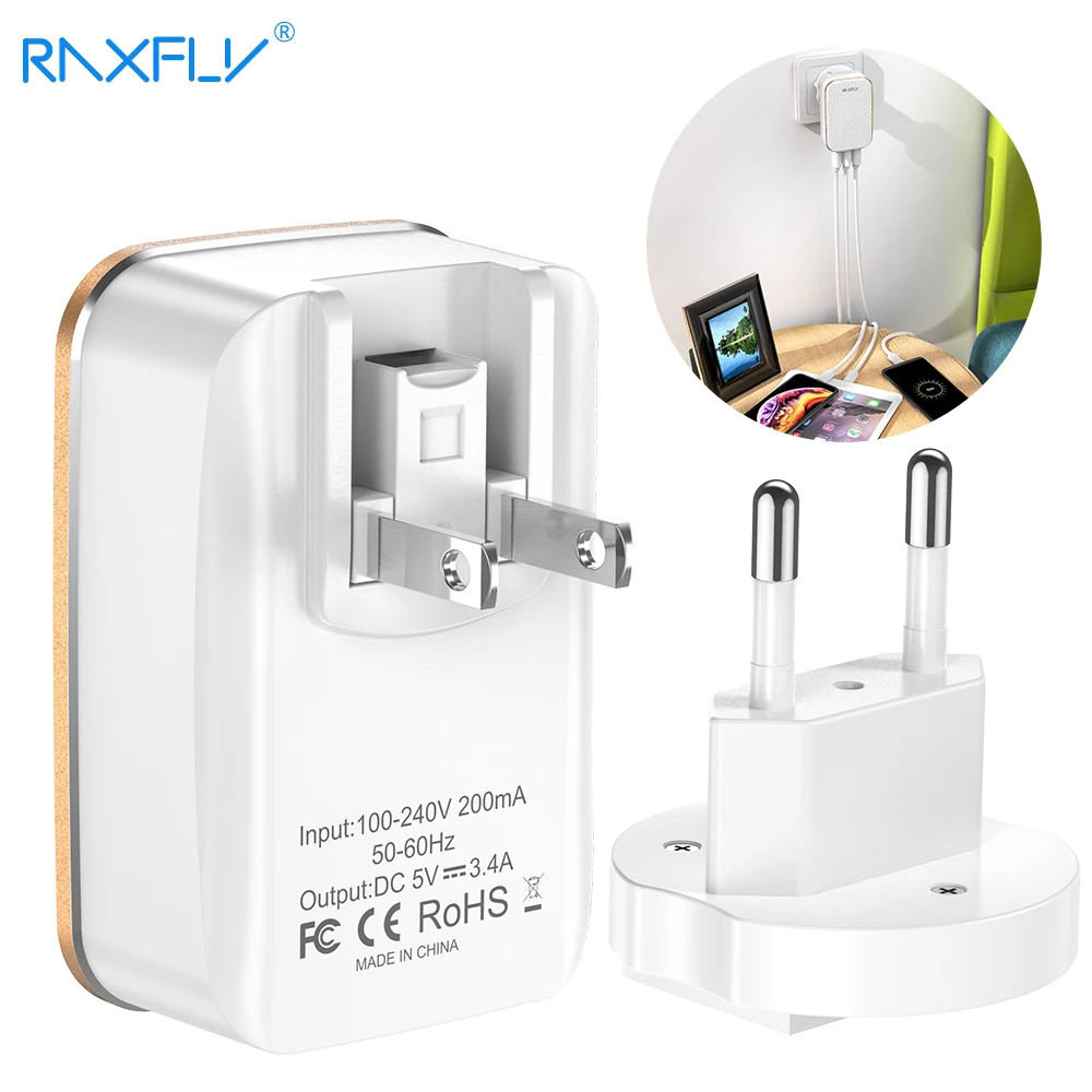 RAXFLY Quick Charger 3.0 Fast Wall Charger For Xiaomi Redmi Note 7 5 2 in 1 Travel Charger US EU Pluf For iPhone Huawei Samsung
RAXFLY Quick Charger 3.0 Fast Wall Charger For Xiaomi Redmi Note 7 5 2 in 1 Travel Charger US EU Pluf For iPhone Huawei Samsung