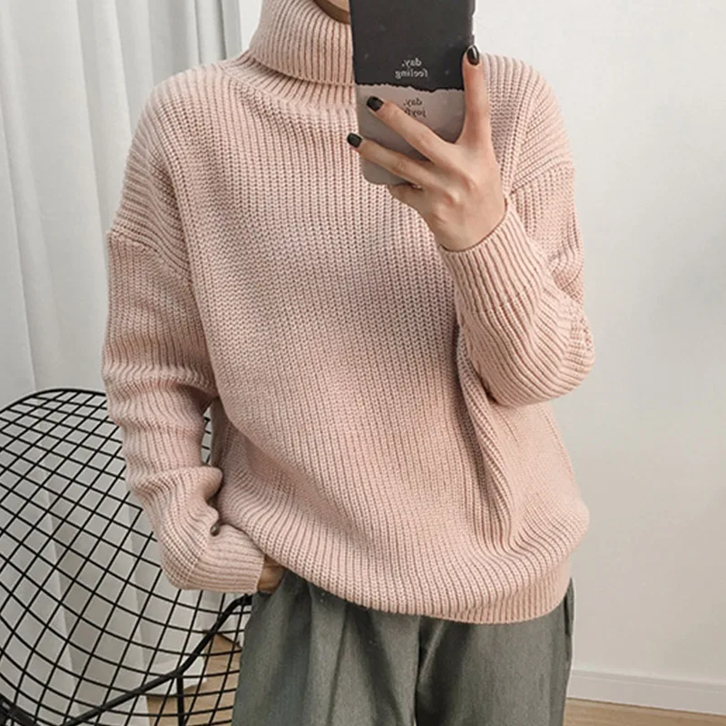 Winter Kpop Turtleneck Women's Sweater Korean Loose Long Batwing Sleeve Solid Pullover Female 2019 Autumn Retro Sweaters Womens
Winter Kpop Turtleneck Women's Sweater Korean Loose Long Batwing Sleeve Solid Pullover Female 2019 Autumn Retro Sweaters Womens