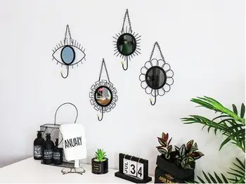 1PC Nordic Makeup Vanity Mirror Hook Hanging Wall Mirror Women Beauty Makeup Mirrors Bedroom Decors Storage Rack Shelf JL 241
1PC Nordic Makeup Vanity Mirror Hook Hanging Wall Mirror Women Beauty Makeup Mirrors Bedroom Decors Storage Rack Shelf JL 241