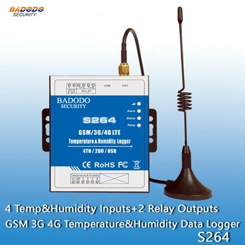 Industrial Wireless Temp&Humidity Data Logger Monitoring Alarm support high/low SMS Call alert GSM 3G 4G Remote Switch S264
Industrial Wireless Temp&Humidity Data Logger Monitoring Alarm support high/low SMS Call alert GSM 3G 4G Remote Switch S264