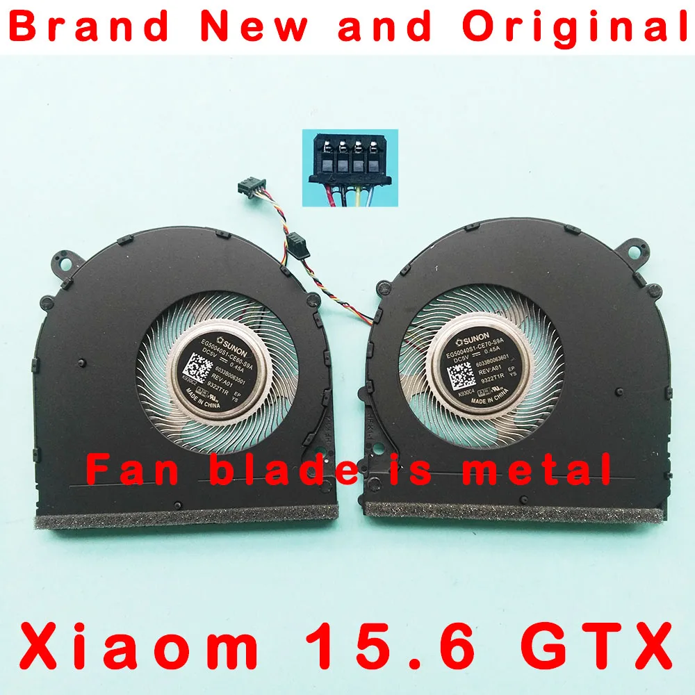 New original cpu gpu cooling fan cooler For Xiaomi 15.6 PRO GTX Cooling Fan EG50040S1-CE60-S9A EG50040S1-CE70-S9A DC5V 0.45A 603
New original cpu gpu cooling fan cooler For Xiaomi 15.6 PRO GTX Cooling Fan EG50040S1-CE60-S9A EG50040S1-CE70-S9A DC5V 0.45A 603