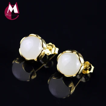 Fashion Moon Girls Stud Earring 100% Real 925 Sterling Silver Women vintage Mosaic jade lace Earring Jewelry 2019 statement E15
Fashion Moon Girls Stud Earring 100% Real 925 Sterling Silver Women vintage Mosaic jade lace Earring Jewelry 2019 statement E15