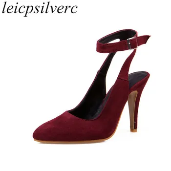 Women Sandals 2018 New Sexy Fashion Spring Summer High Heels Flock Buckle Pointed Toe Thin Heels Rome Casual Shoe Black Red Blue
Women Sandals 2018 New Sexy Fashion Spring Summer High Heels Flock Buckle Pointed Toe Thin Heels Rome Casual Shoe Black Red Blue