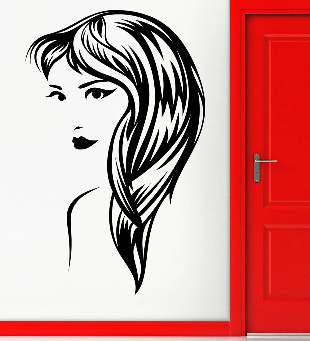 Beauty Girl Wall Stickers Hair Salon Wall Window Decor Removable Self Adhesive PVC Wall Decals Beauty Salon Decoration A036
Beauty Girl Wall Stickers Hair Salon Wall Window Decor Removable Self Adhesive PVC Wall Decals Beauty Salon Decoration A036