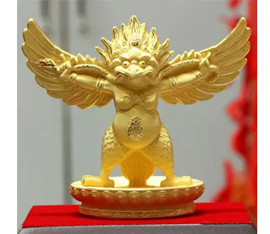 velvet satin golden Garuda Buddha Tibetan ornaments crafts gift decoration feng shui ornaments for security and peace
velvet satin golden Garuda Buddha Tibetan ornaments crafts gift decoration feng shui ornaments for security and peace