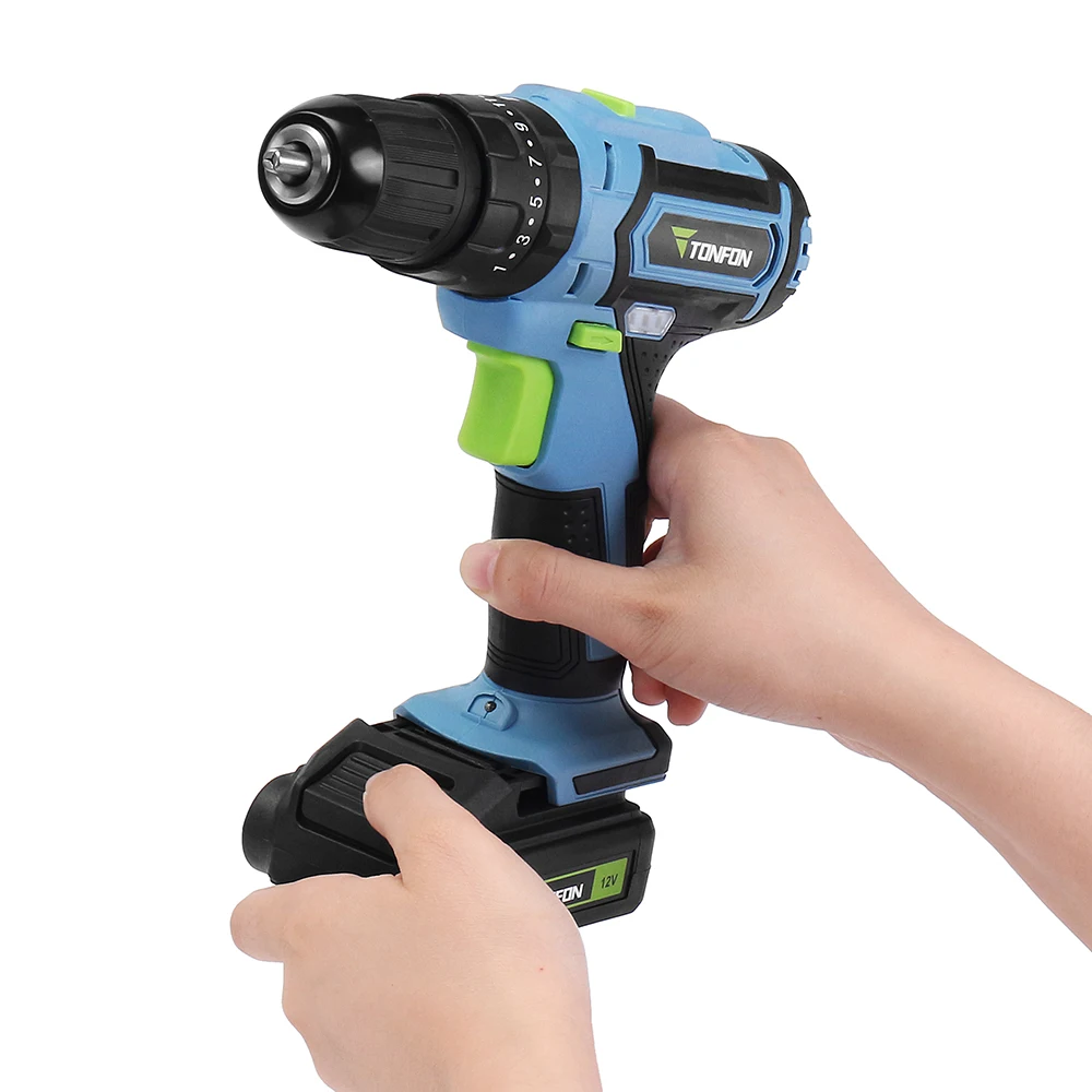 XIAOMI Tonfon 3 In 1 12V Rechargable Electric Screwdriver Power Driver Impact Drill with Bits