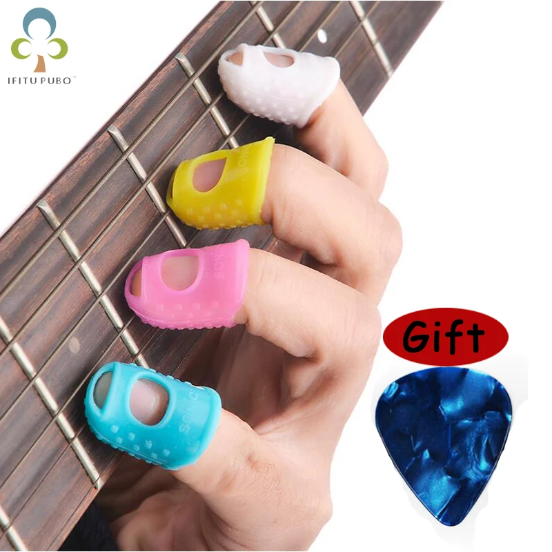 4pcs Guitar Fingertip Protectors Finger Guards Ukulele Guitar Reusable Durable Fingertip Protectors+1pc Guiter Picks as Gift GYH
4pcs Guitar Fingertip Protectors Finger Guards Ukulele Guitar Reusable Durable Fingertip Protectors+1pc Guiter Picks as Gift GYH