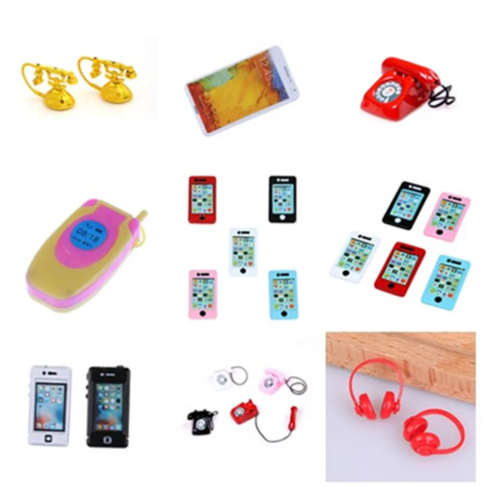 1/2PCS 1:6/1:12 Scale Mini Pad Phone Earphone Vintage Telephone Dollhouse Miniature Toy Doll Living Room Dolls Accessories
1/2PCS 1:6/1:12 Scale Mini Pad Phone Earphone Vintage Telephone Dollhouse Miniature Toy Doll Living Room Dolls Accessories