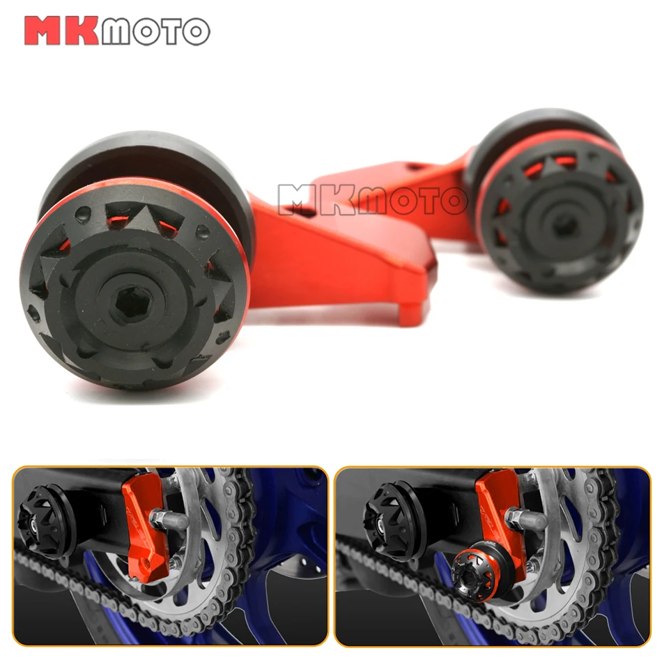 Red Color For Yamaha R3 R25 MT 03 MT 25 Motorcycle Aluminum Rear Axle Spindle Chain Adjuster Blocks with Swingarm spool sliders
Red Color For Yamaha R3 R25 MT 03 MT 25 Motorcycle Aluminum Rear Axle Spindle Chain Adjuster Blocks with Swingarm spool sliders
