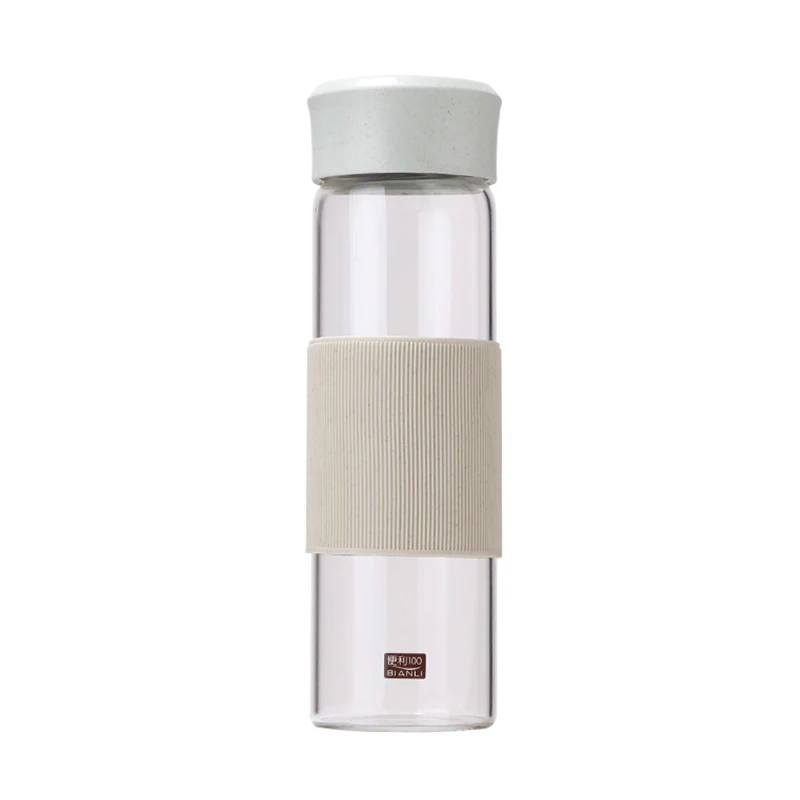 Wheat Fiber Insulation Anti-Scalding Silicone Cap High Borosilicate Glass Travel Water Bottle
Wheat Fiber Insulation Anti-Scalding Silicone Cap High Borosilicate Glass Travel Water Bottle