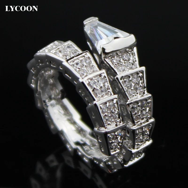 LYCOON 2016 Newest fashion silver plated Austrian Crystal Rings for women luxury animal snake ring with AAA cubic zirconia
LYCOON 2016 Newest fashion silver plated Austrian Crystal Rings for women luxury animal snake ring with AAA cubic zirconia