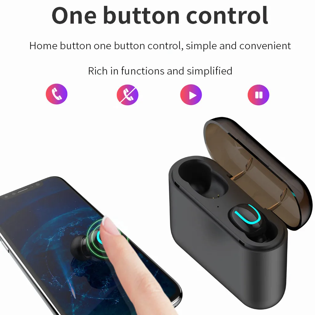TWS Wireless Bluetooth Headset 5.0 Headphones Sport Mini Earbuds Earphone waterproof
TWS Wireless Bluetooth Headset 5.0 Headphones Sport Mini Earbuds Earphone waterproof