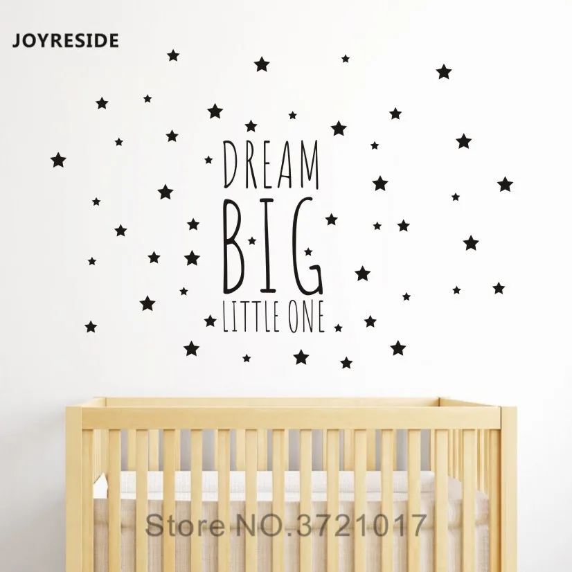 JOYRESIDE Dream Big Little One Night Sleep Wall Decal Vinyl Sticker Stars Decor Nursery Kids Babys Boy Room Bedroom Quote YMX14
JOYRESIDE Dream Big Little One Night Sleep Wall Decal Vinyl Sticker Stars Decor Nursery Kids Babys Boy Room Bedroom Quote YMX14