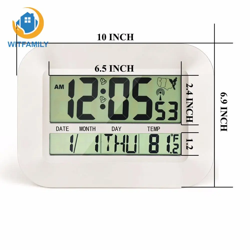 LCD Digital Wall Clock Table Watch Nixie Electronic Desk Bedside Alarm Clock Big Number Large with Temperature Snooze Calendar
LCD Digital Wall Clock Table Watch Nixie Electronic Desk Bedside Alarm Clock Big Number Large with Temperature Snooze Calendar