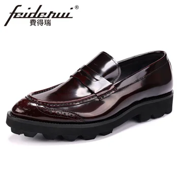 High Quality Patent Leather Men's Platform Wedding Loafers Round Toe Slip on Handmade Man Height Increasing Casual Shoes YMX562
High Quality Patent Leather Men's Platform Wedding Loafers Round Toe Slip on Handmade Man Height Increasing Casual Shoes YMX562