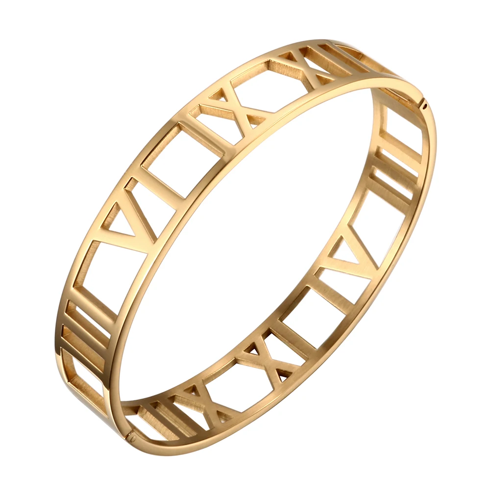 MSX Stainless Steel Bangles&Bracelets Cuff Bracelet For Women Man Gold Plating 12MM Roman Numerals Wristband Male Jewelry Gift
MSX Stainless Steel Bangles&Bracelets Cuff Bracelet For Women Man Gold Plating 12MM Roman Numerals Wristband Male Jewelry Gift