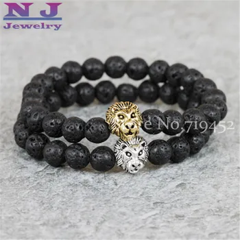 2015 Hot Sale Mens Jewelry Wholesale 8mm Black Lava Energy Stone Beads Antique Silver Gold Head Bracelets Party Gift
2015 Hot Sale Mens Jewelry Wholesale 8mm Black Lava Energy Stone Beads Antique Silver Gold Head Bracelets Party Gift