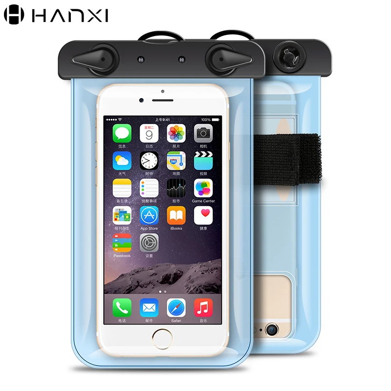 Hanxi Universal Waterproof Bag Phone Case For iPhone X 7 6s Coque Pouch Underwater Swimming with Arm Band For Samsung S8 Note 8
Hanxi Universal Waterproof Bag Phone Case For iPhone X 7 6s Coque Pouch Underwater Swimming with Arm Band For Samsung S8 Note 8