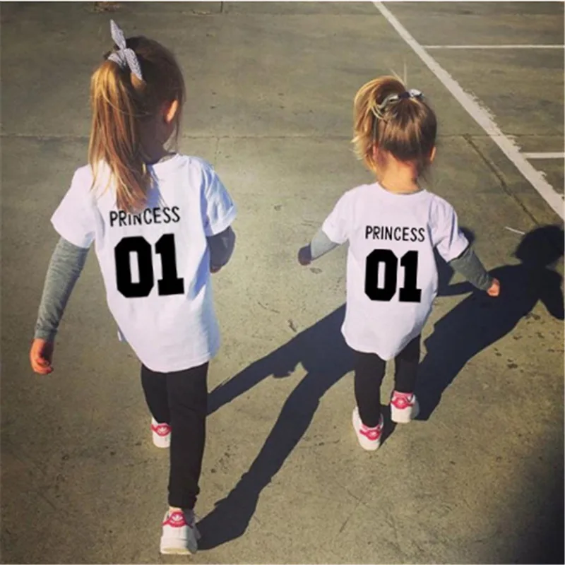 White Black Tees Little Boys Prince Tee Girls T-shirts Tops Outfit For Children Birthday Party Casual Wear Princess Girl Clothes
White Black Tees Little Boys Prince Tee Girls T-shirts Tops Outfit For Children Birthday Party Casual Wear Princess Girl Clothes