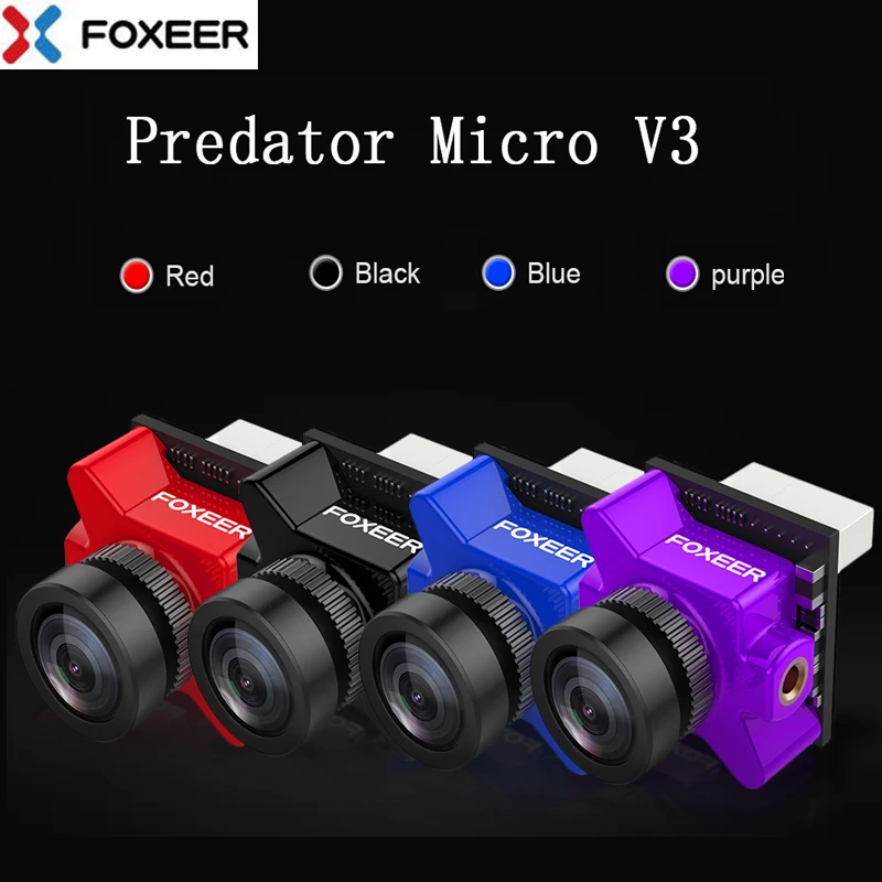 

FOXEER Predator Micro V3 FPV Camera 1.8mm 1000TVL 16:9/4:3 PAL/NTSC Switchable Super WDR OSD 4ms Latency DC 5-40V for Drone FPV