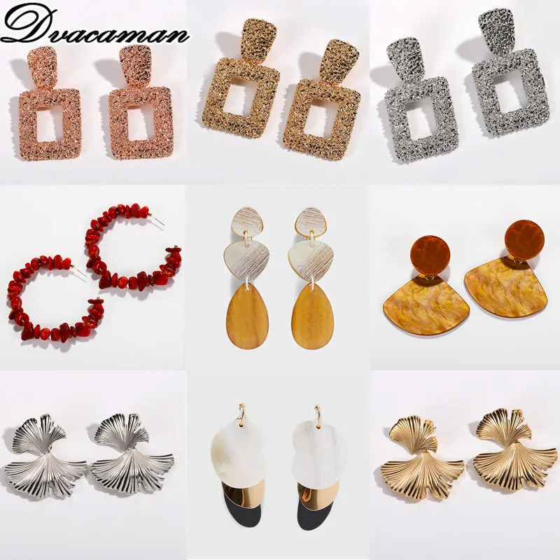 Dvacaman ZA Vintage Square Metal Drop Earrings for Women 2019 Fashion Resin Shell Statement Earring Dangle Wedding Party Jewelry
Dvacaman ZA Vintage Square Metal Drop Earrings for Women 2019 Fashion Resin Shell Statement Earring Dangle Wedding Party Jewelry