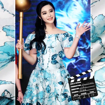 135cm wide 14mm blue leaves stiff silk organza fabric for dress shirt clothes pants D048
135cm wide 14mm blue leaves stiff silk organza fabric for dress shirt clothes pants D048